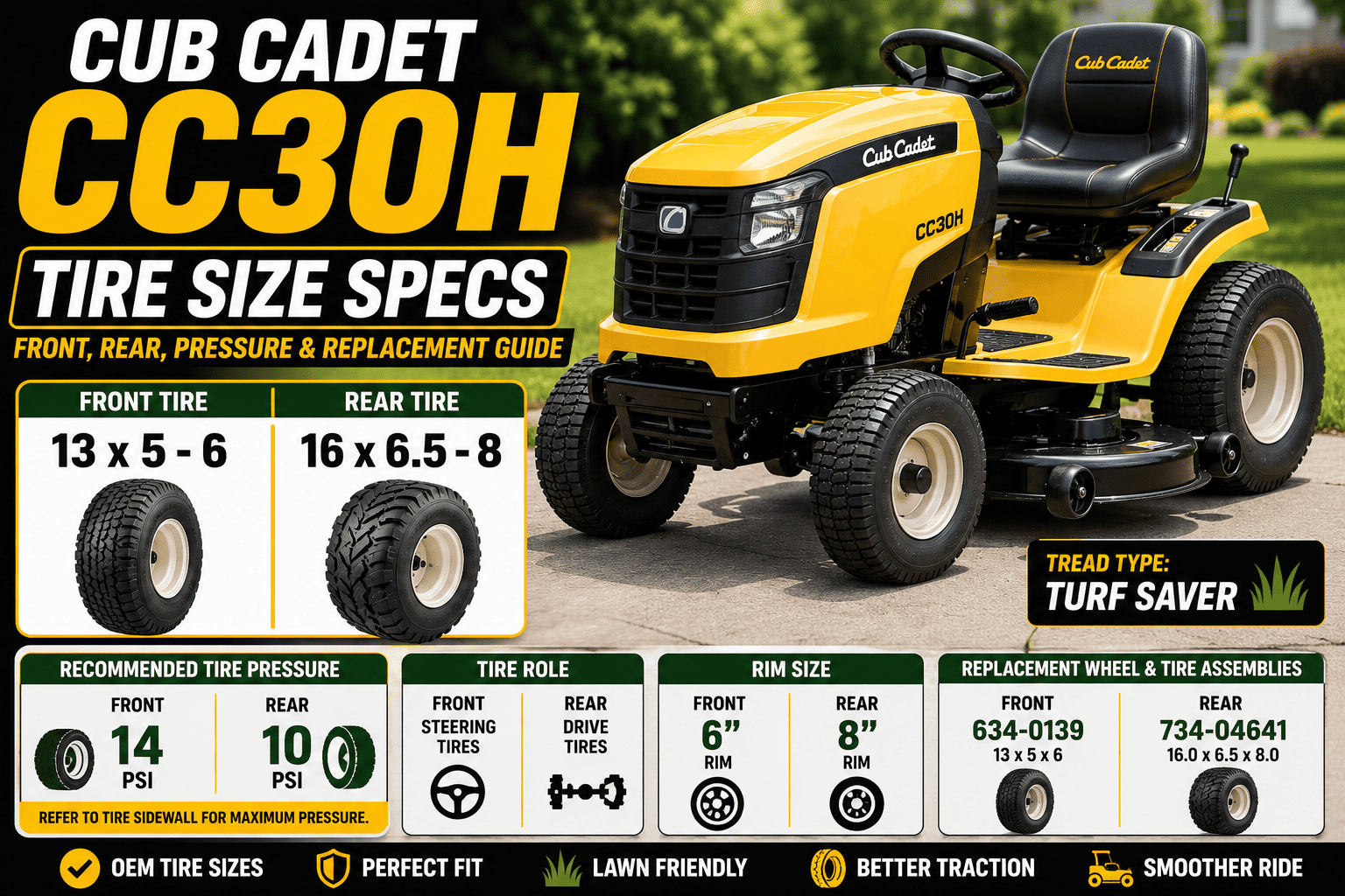 Cub Cadet CC30H Tire Size