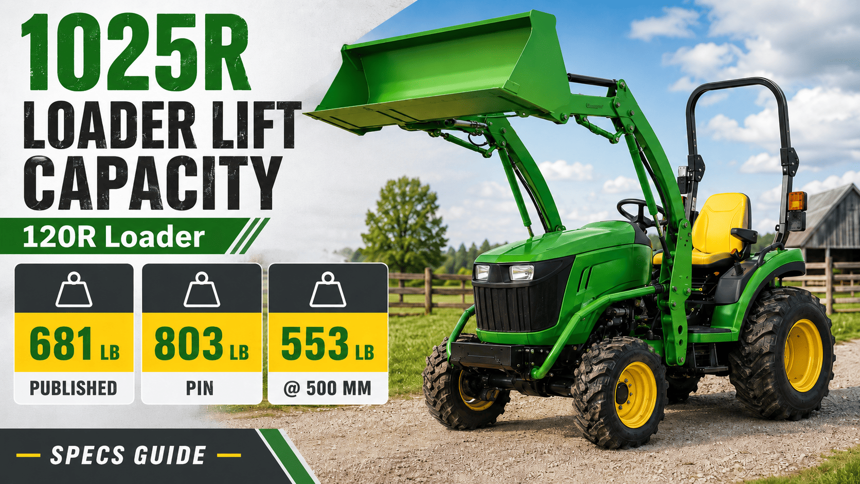 John Deere 1025R Loader Lift Capacity