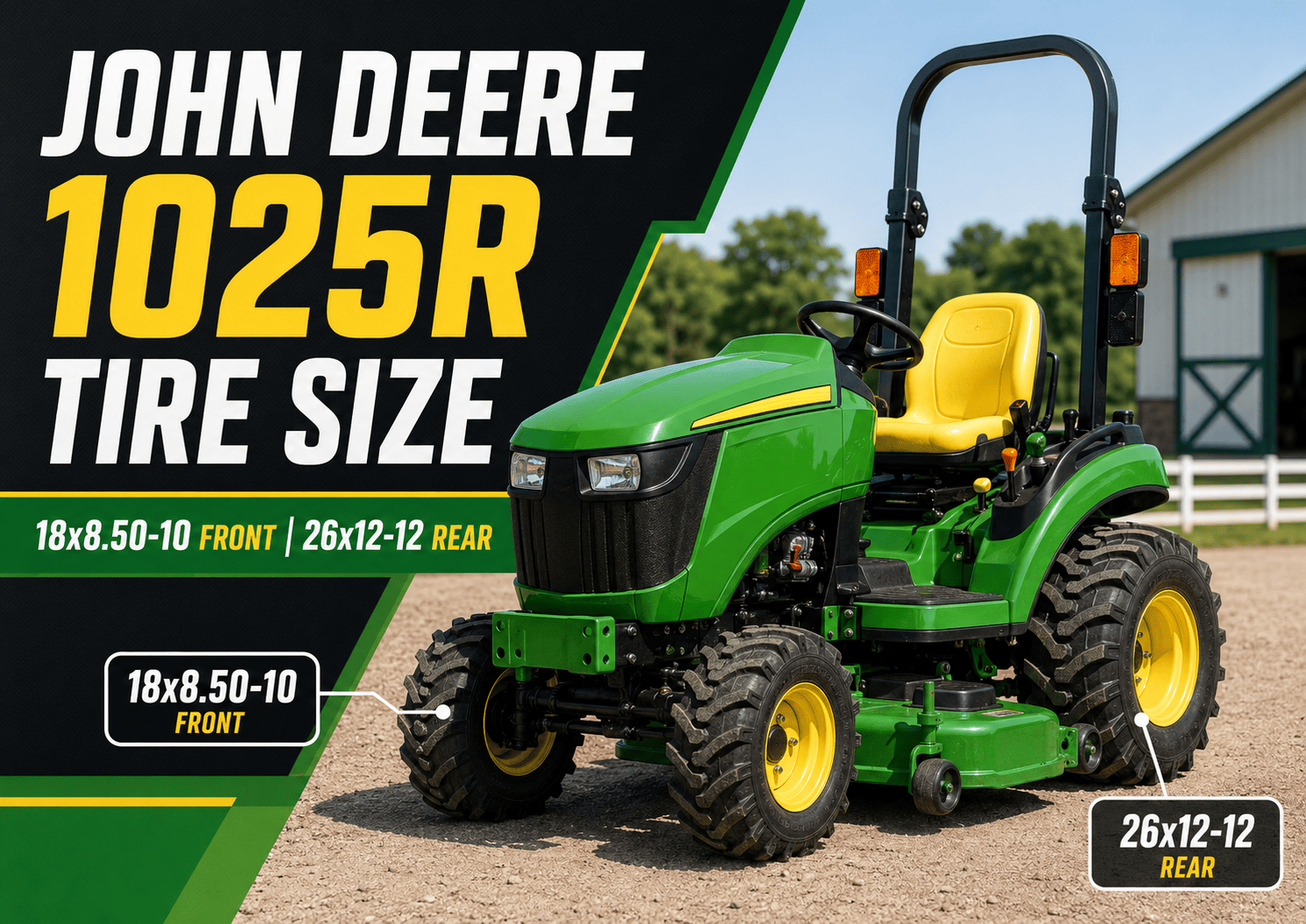 John Deere 1025R Tire Size