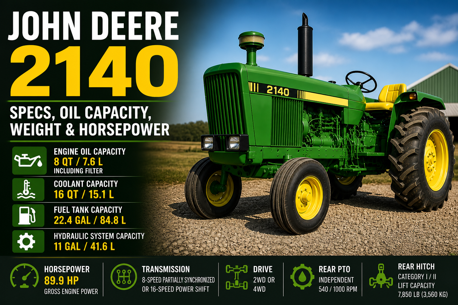 John Deere 2140 specs