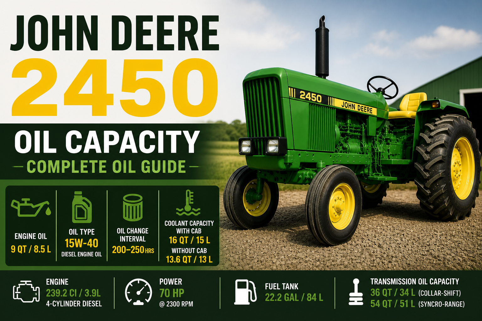 John Deere 2450 Oil Capacity