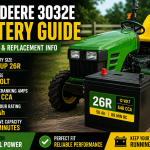 John Deere 3032E Battery Size