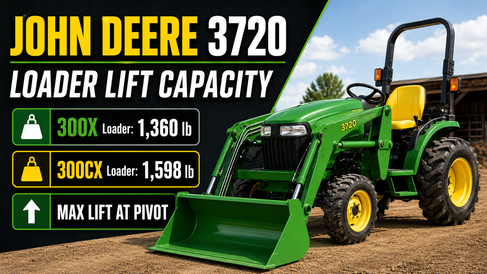 John Deere 3720 Loader Lift Capacity