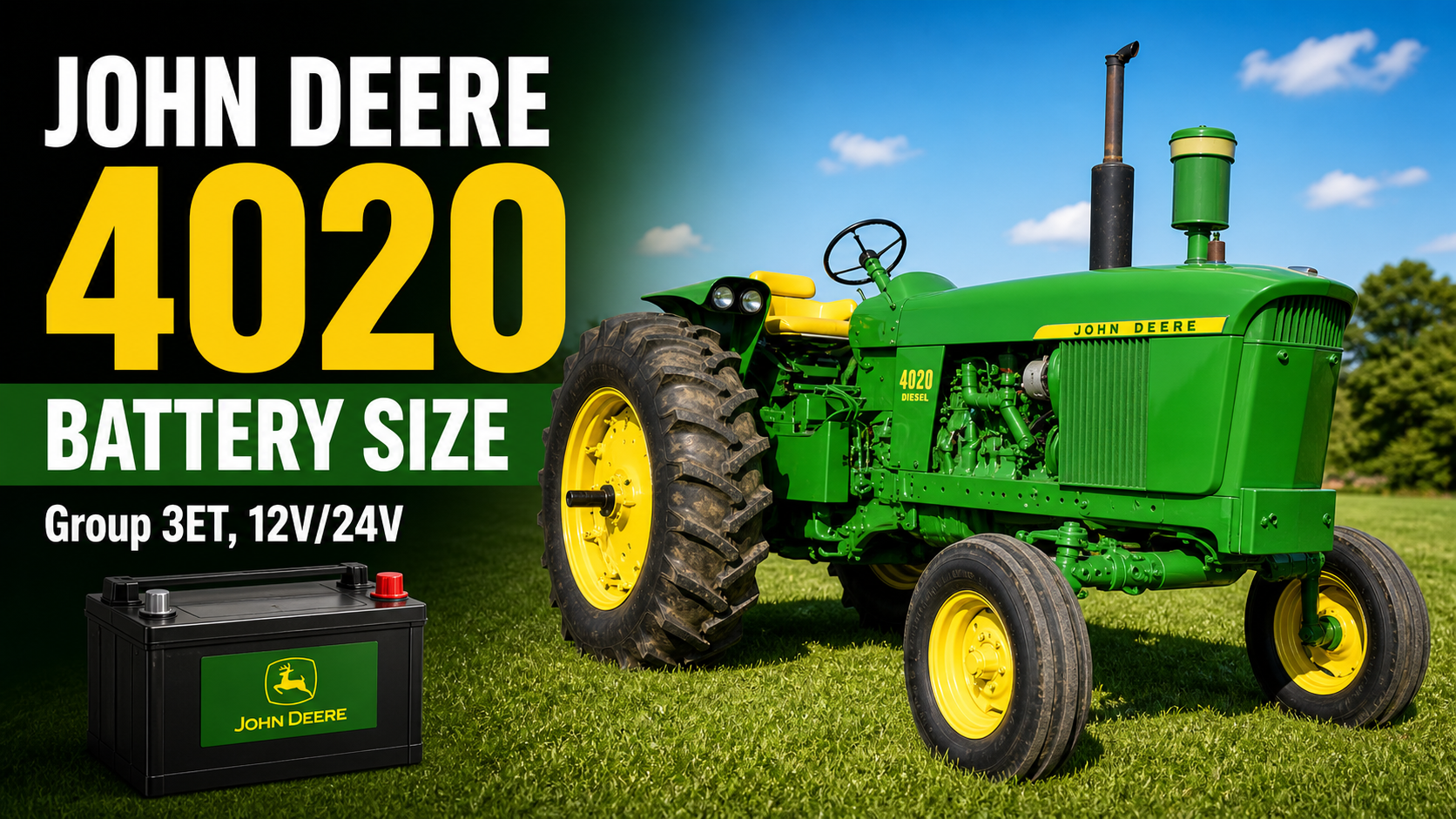 John Deere 4020 Battery Size