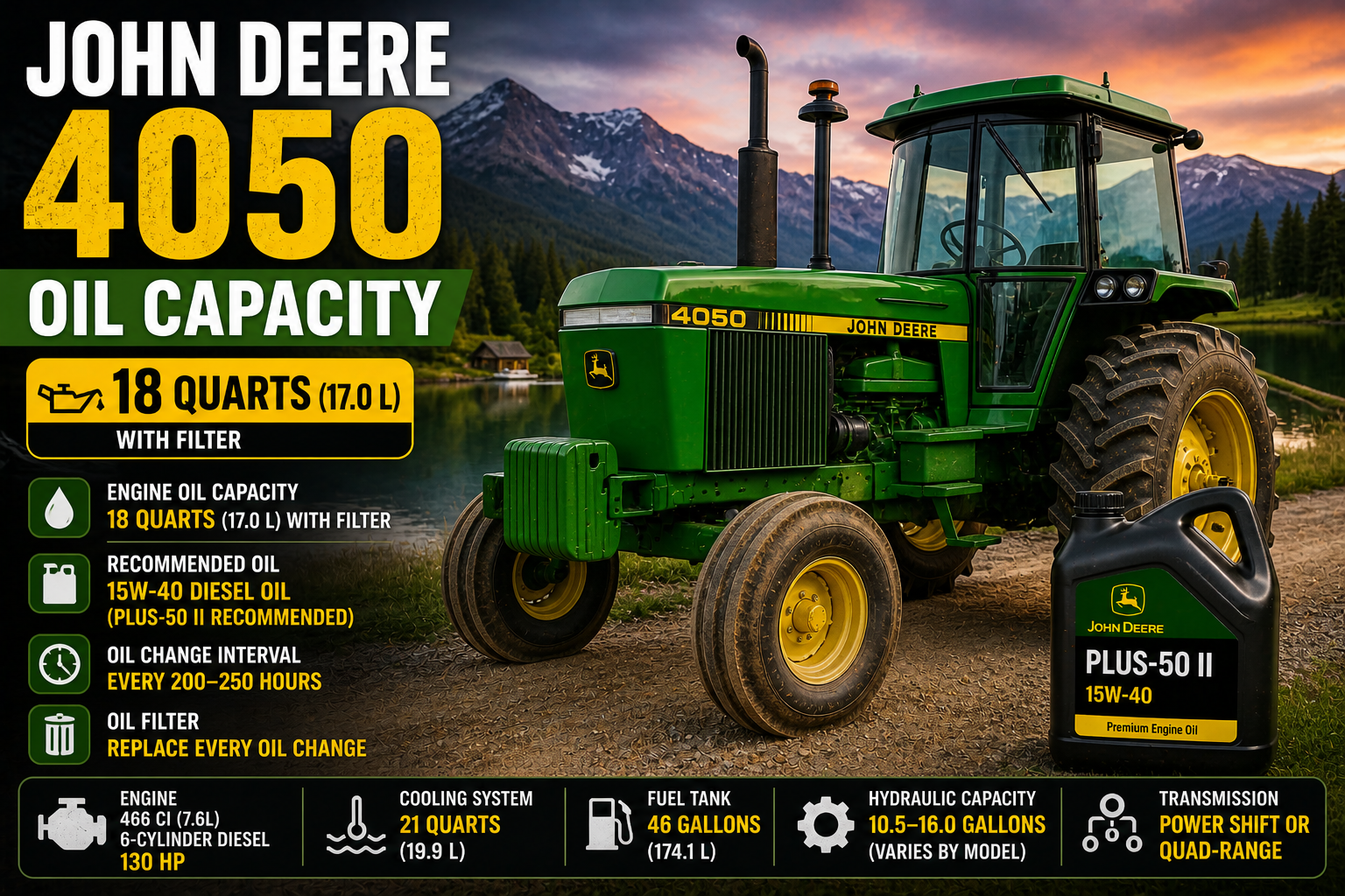 John Deere 4050 Oil Capacity