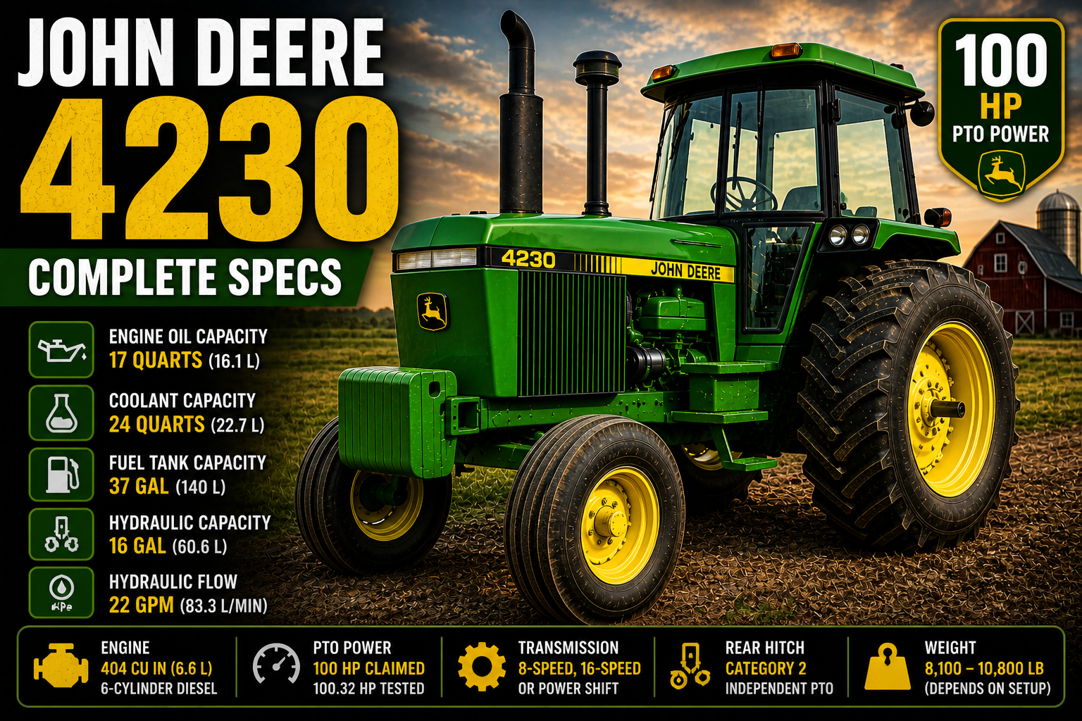 John Deere 4230 Specs