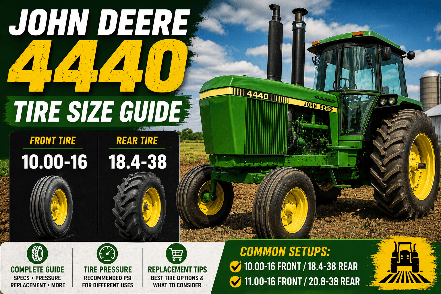 John Deere 4440 Tire Size