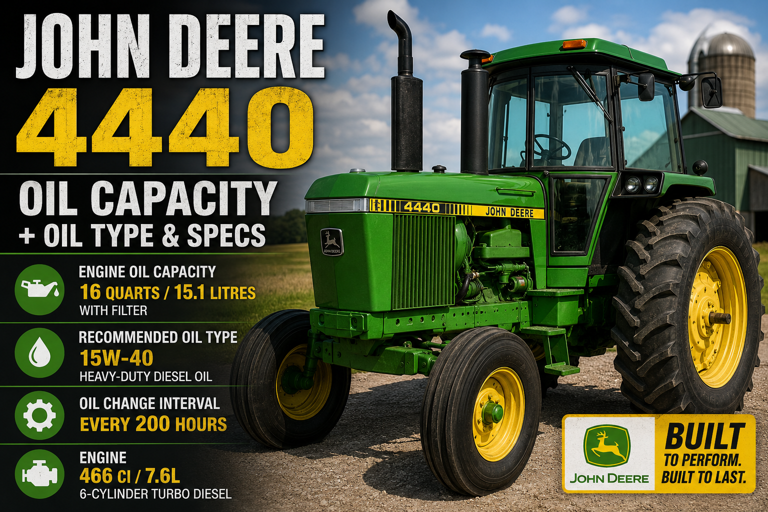 John Deere 4440 Oil Capacity