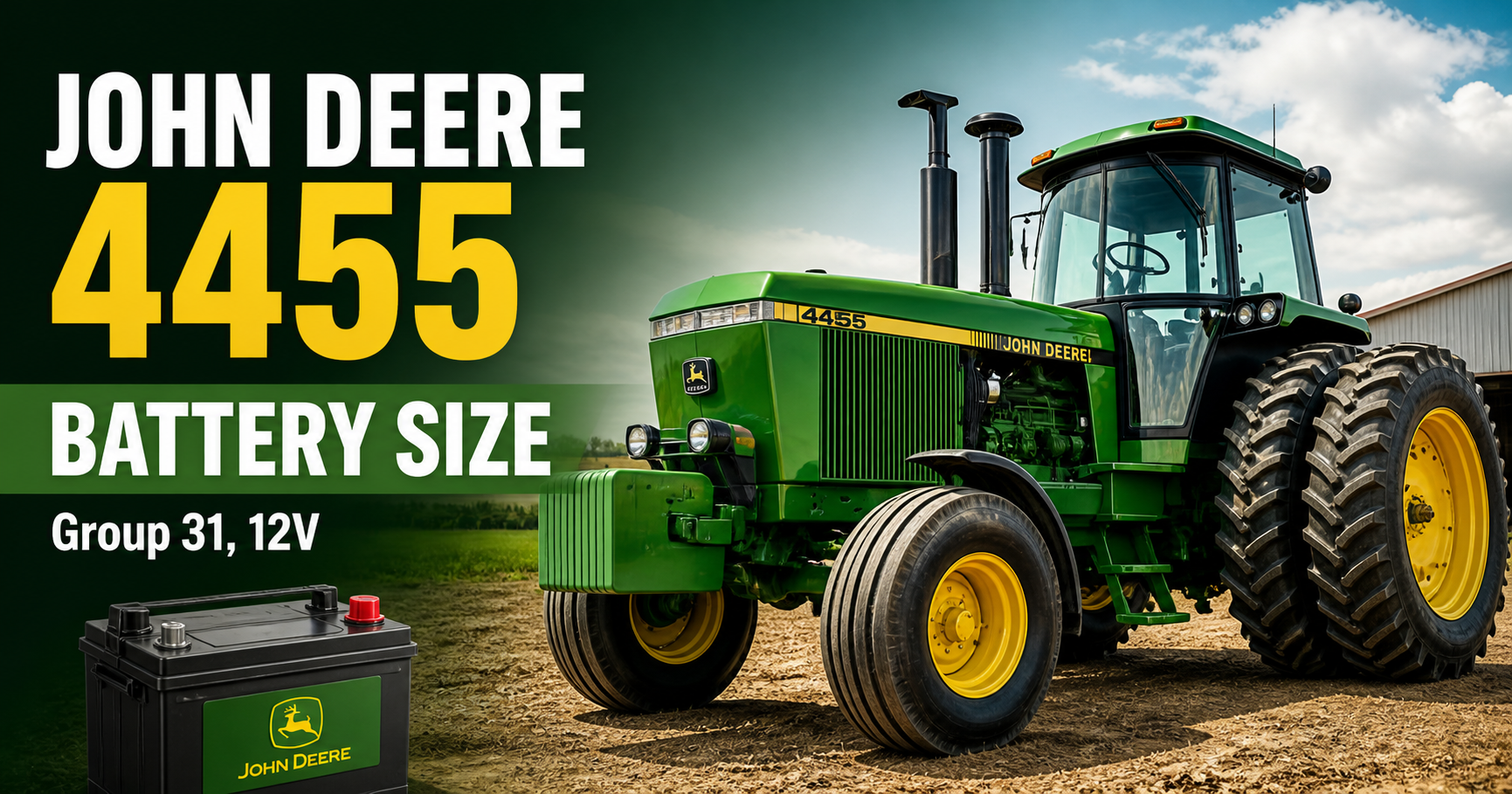 John Deere 4455 Battery Size