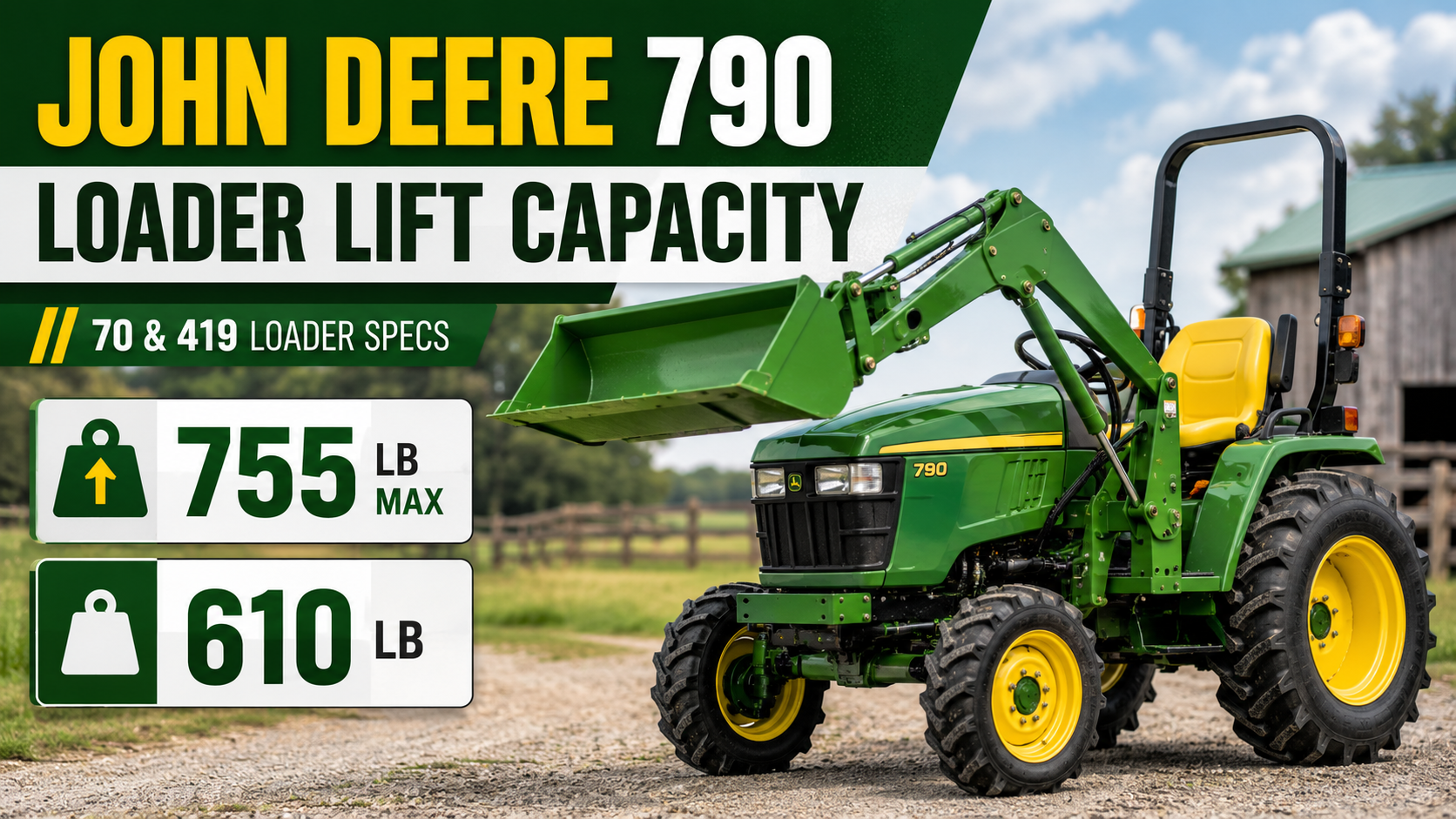 John Deere 790 Loader Lift Capacity