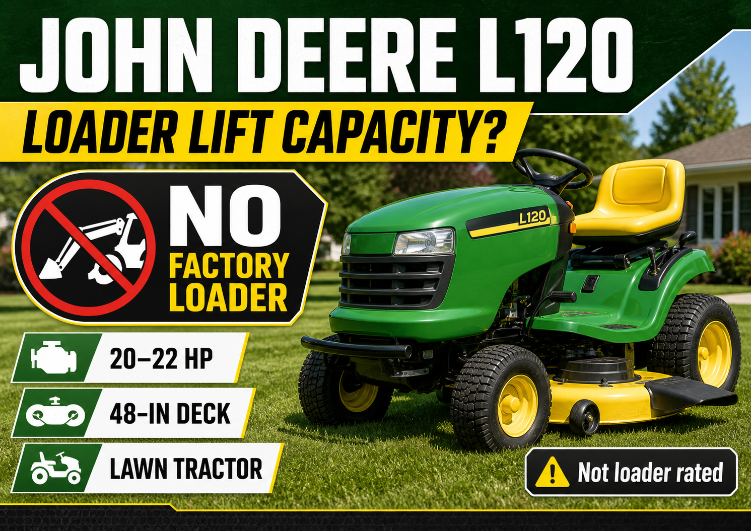John Deere L120 Loader Lift Capacity