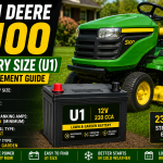 John Deere S100 Battery Size