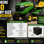 John Deere S130 Battery Size