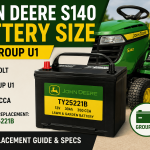 John Deere S140 Battery Size (12V Group U1) John Deere S140 Battery Size