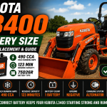 Kubota L3400 Battery Size (75D26R, 490 CCA Kubota L3400 Battery Size