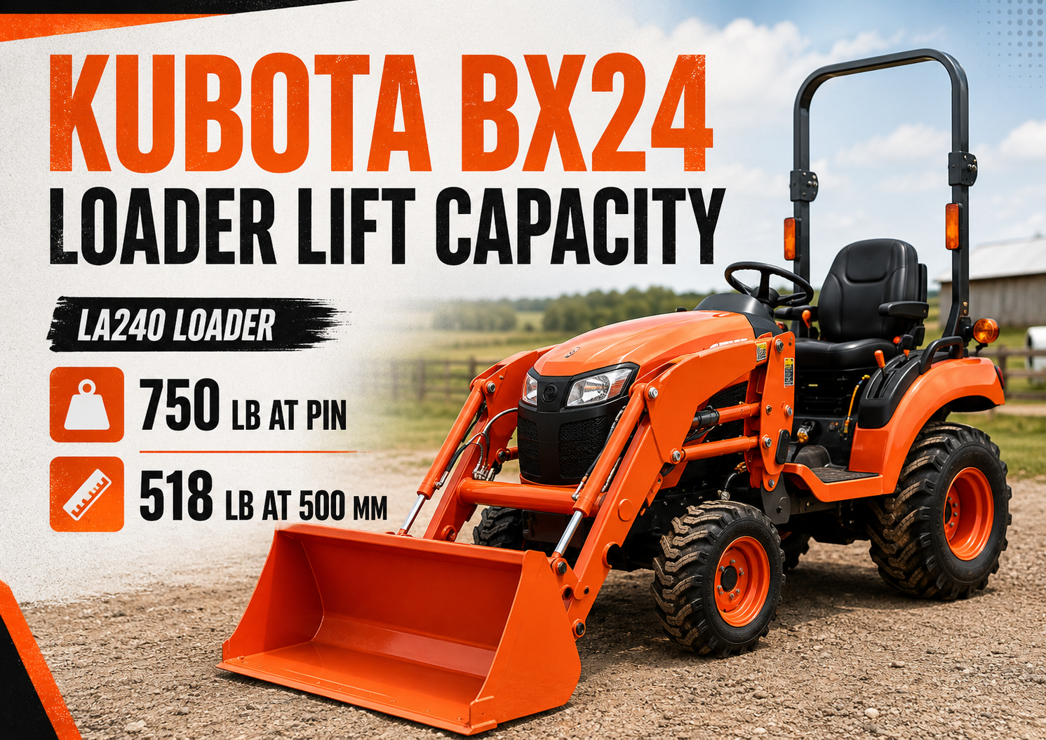 Kubota BX24 Loader Lift Capacity